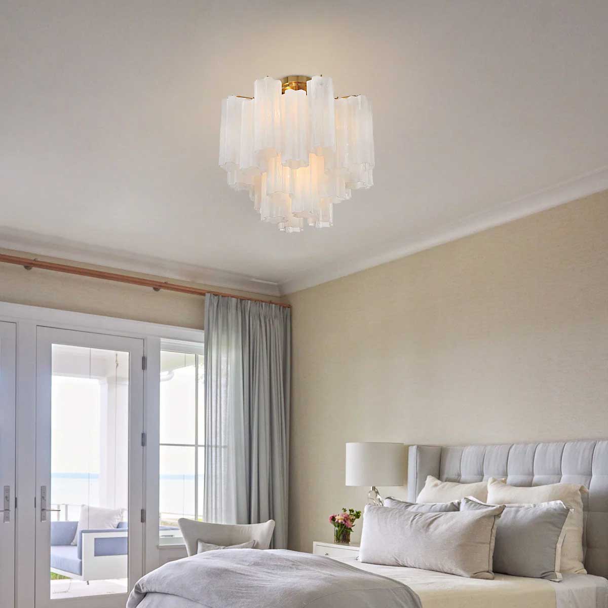 Imondo Modern Tubular Ceiling Light Fixture - Sleek LED Pendant Lighting for Living Room, Bedroom, and Dining Area
