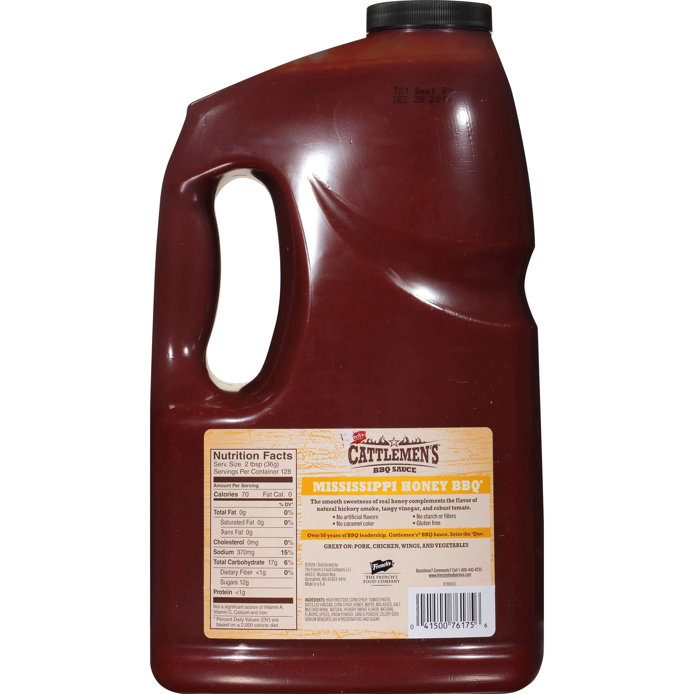 Cattlemen's BBQ Sauce Mississippi Honey - 4 Pack (40oz) | Sweet & Tangy Honey Glaze for Ribs, Chicken & Grilling | Perfect for Backyard BBQs, Tailgating & Family Cookouts