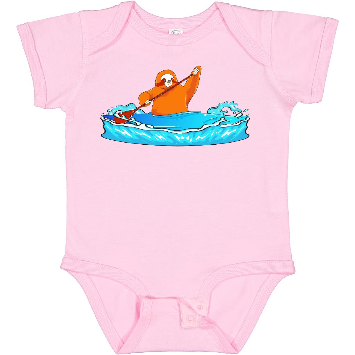 Inktastic Kayaking Sloth Kayak Baby Bodysuit - Cute Sloth Design for Infants & Toddlers - Perfect for Kayaking, Beach Trips & Outdoor Adventures