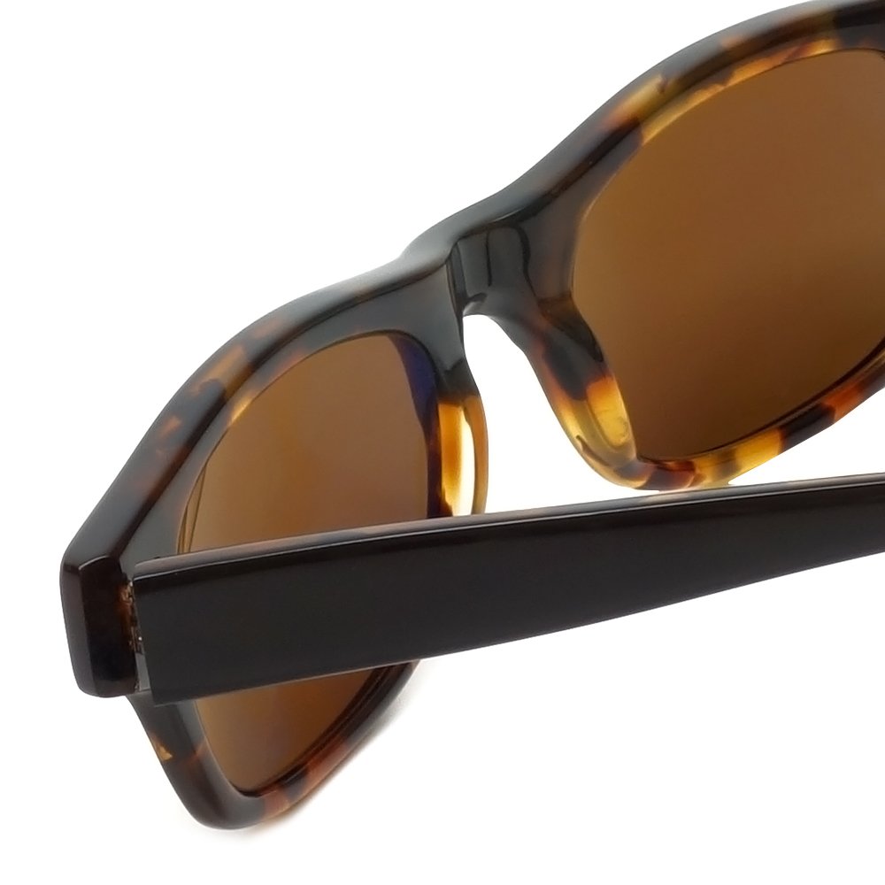 Gilbert Polarized Sunglasses for Men & Women - UV Protection, Anti-Glare, Lightweight (Black/Tortoise/Gold Lenses) - Perfect for Driving, Fishing & Outdoor Activities