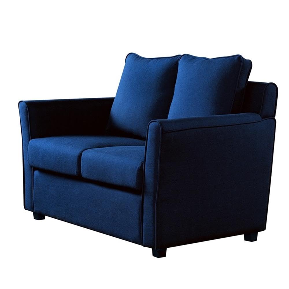 Furniture of America Lillard Fabric Upholstered Loveseat in Royal Blue - Modern Sofa for Living Room, Small Space & Apartment Decor