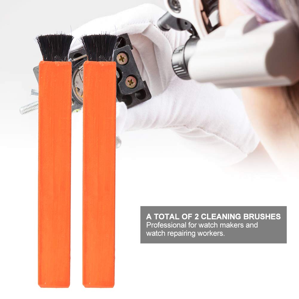 Professional Watch Parts Cleaning Brush Set - 2PCS Precision Watch Repair Tools for Watchmakers & Jewelers | Ideal for Watch Maintenance, Movement Cleaning & DIY Watch Repair
