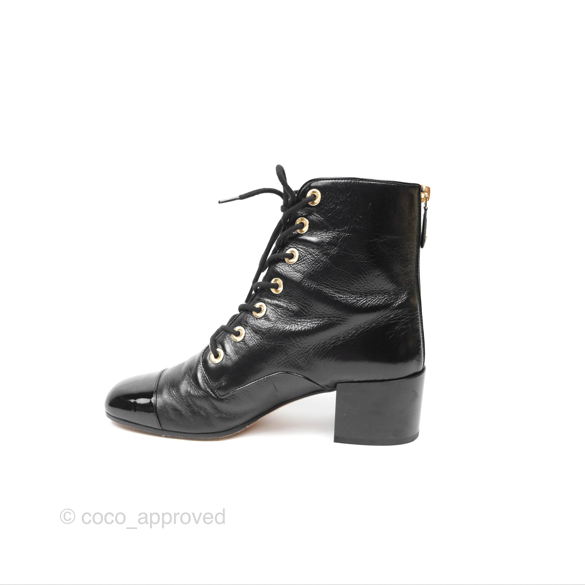 Chanel CC Calfskin Short Boots Black Size 39 Women's Luxury Ankle Boots for Fall Winter Fashion & Casual Outfits
