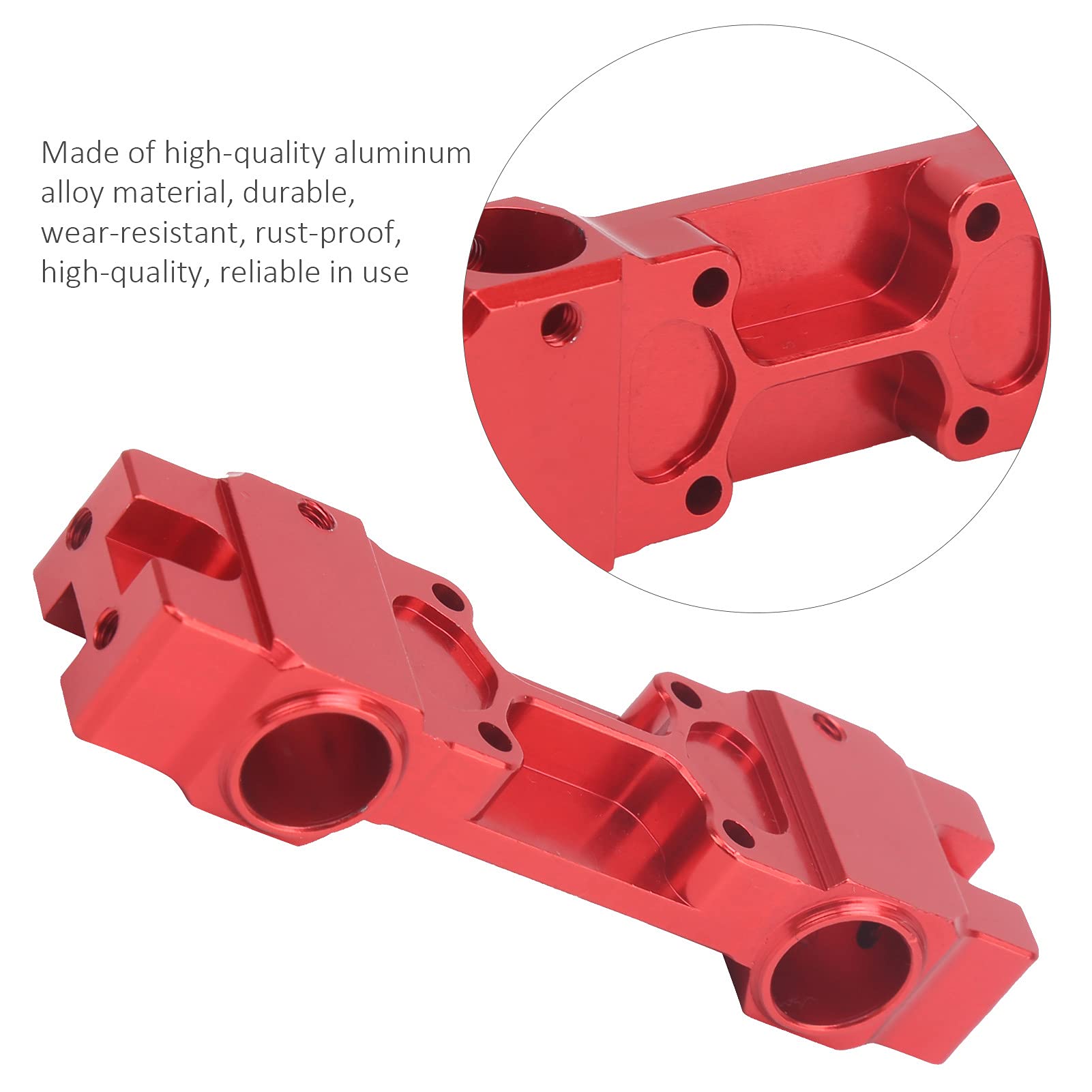 VGEBY Aluminum Alloy RC Car Front Rear Bumper Mount & Servo Bracket - Compatible with GEN8 1/10 Scale RC Crawler (Red) - Perfect for Off-Road Crawling & RC Car Upgrades