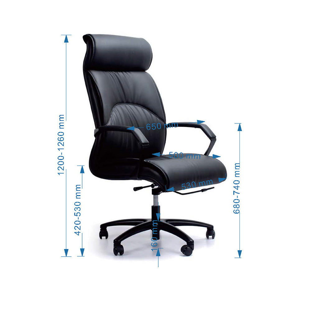 ARTURO Ergonomic High Back Office Chair with Lumbar Support - Black - Perfect for Home Office, Gaming, and Workspace Comfort