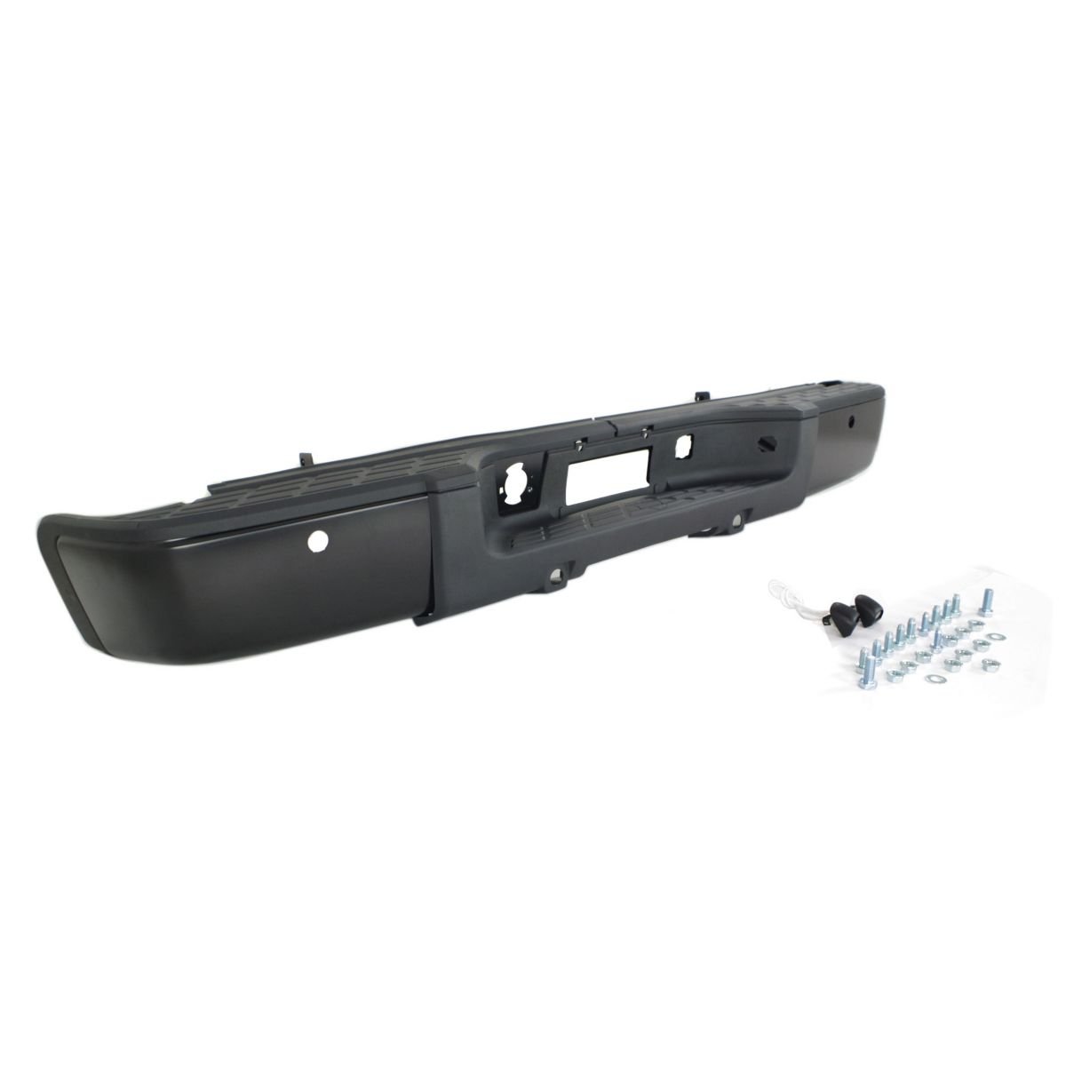 Primered Rear Bumper Assembly for 2007-2013 Chevy Silverado & GMC Sierra 1500 with Parking Sensors (GM1103149) - Durable Replacement Bumper for Truck Protection & Off-Road Use