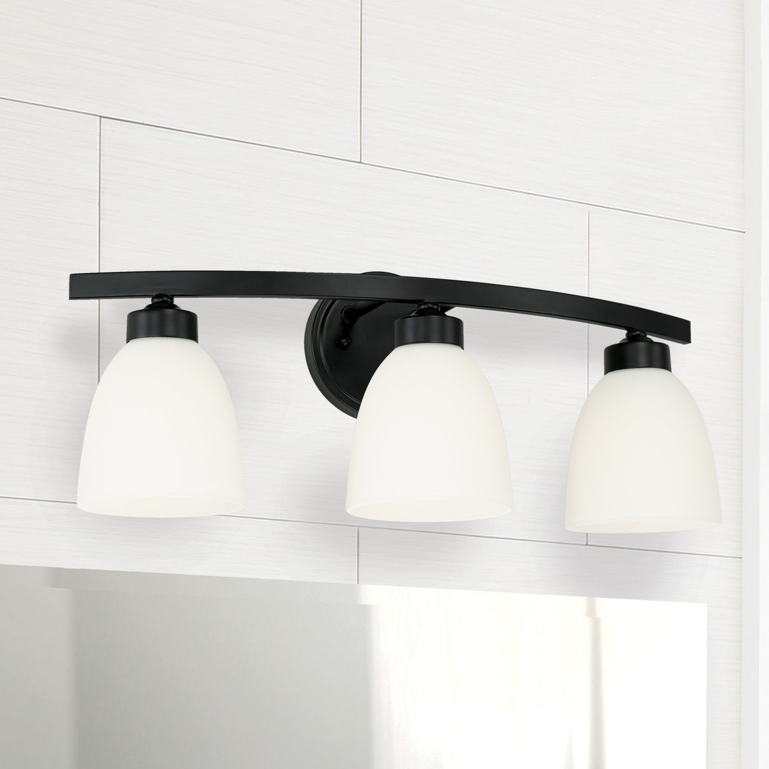 Capital Lighting Three Light Vanity - Modern Bathroom Vanity Lights with Adjustable Arms, Brushed Nickel Finish - Perfect for Bathroom Makeover, Powder Room & Dressing Area Lighting