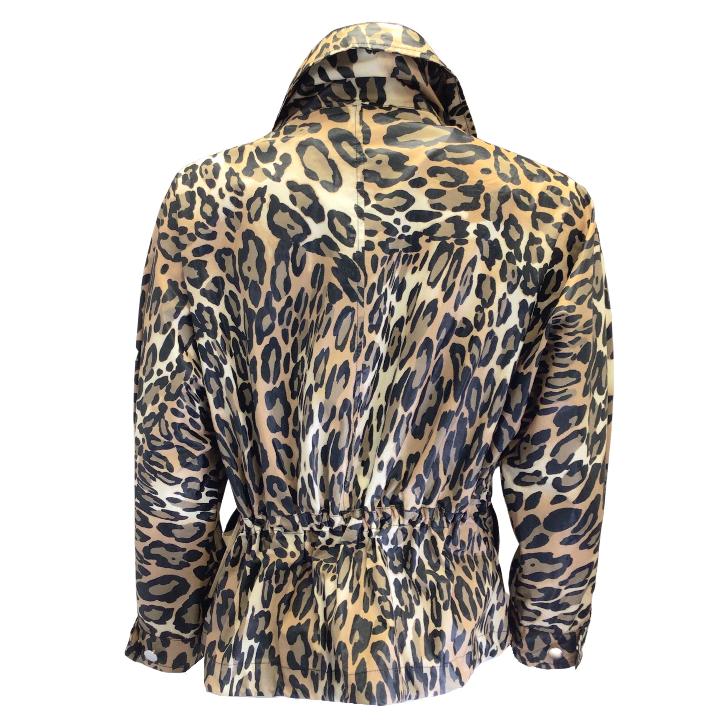 Moncler Tan & Black 'Ivoire' Leopard Print Full Zip Jacket for Women - Stylish Winter Coat for Outdoor Activities & Fashion Streetwear