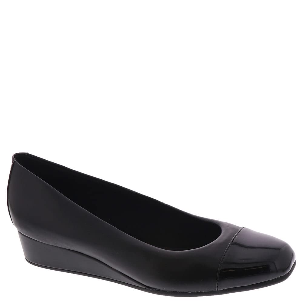 Easy Spirit Women's Gracey Low Wedge Dress Pump - Comfortable Heels for Work, Office & Formal Occasions | Slip-On Style with Cushioned Insole | Perfect for Business Attire, Weddings & Professional Events