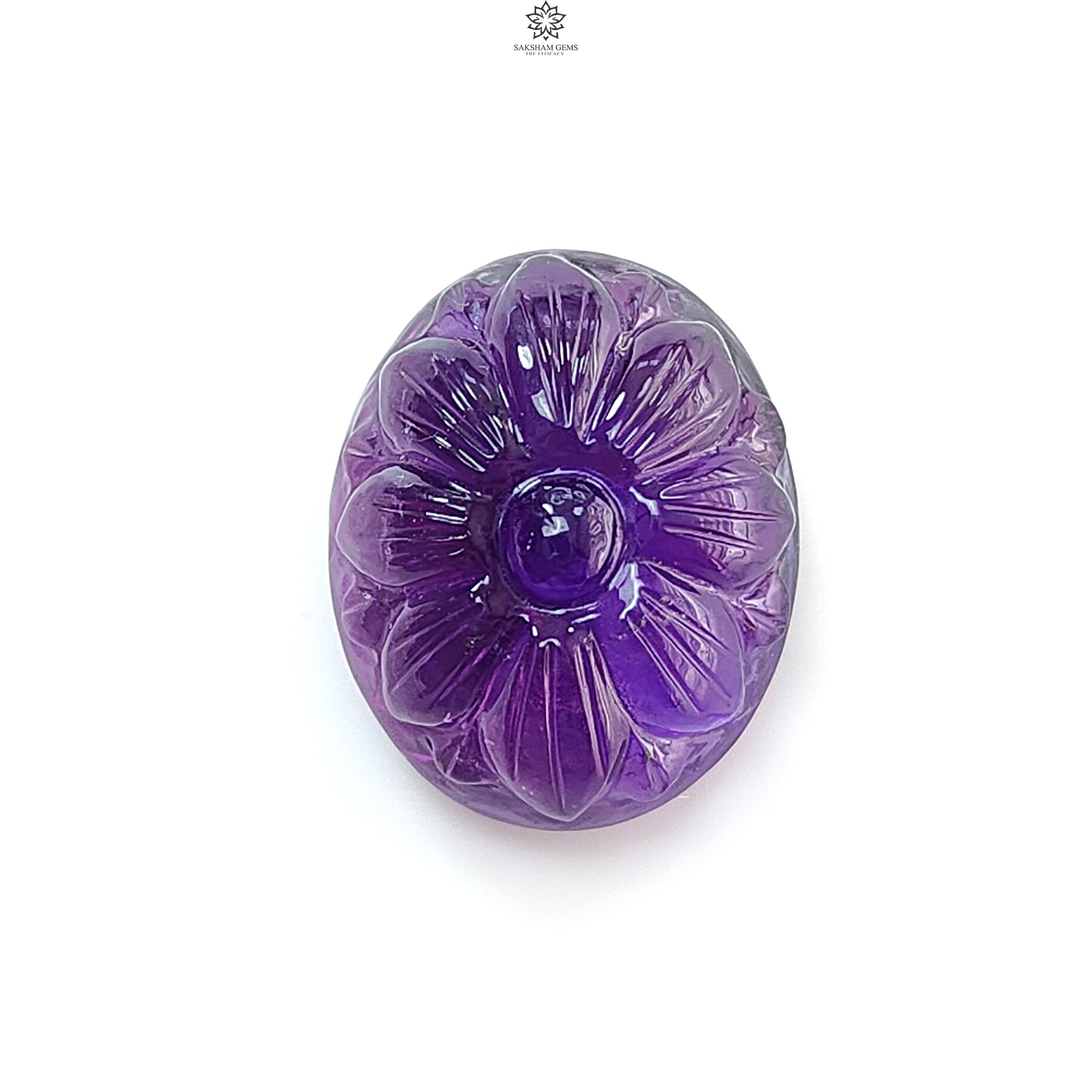 Natural Citrine & Amethyst Quartz Gemstone Carving - Untreated Oval Shape Handcrafted Jewelry Stone for Necklace, Ring & Spiritual Healing (1pc)