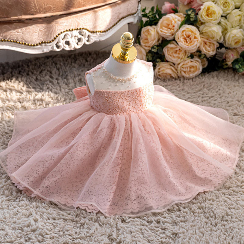 Elegant Ball Gown Lace & Tulle Flower Girl Dress with Ruffle Sleeves - Perfect for Weddings, Pageants & Special Occasions
