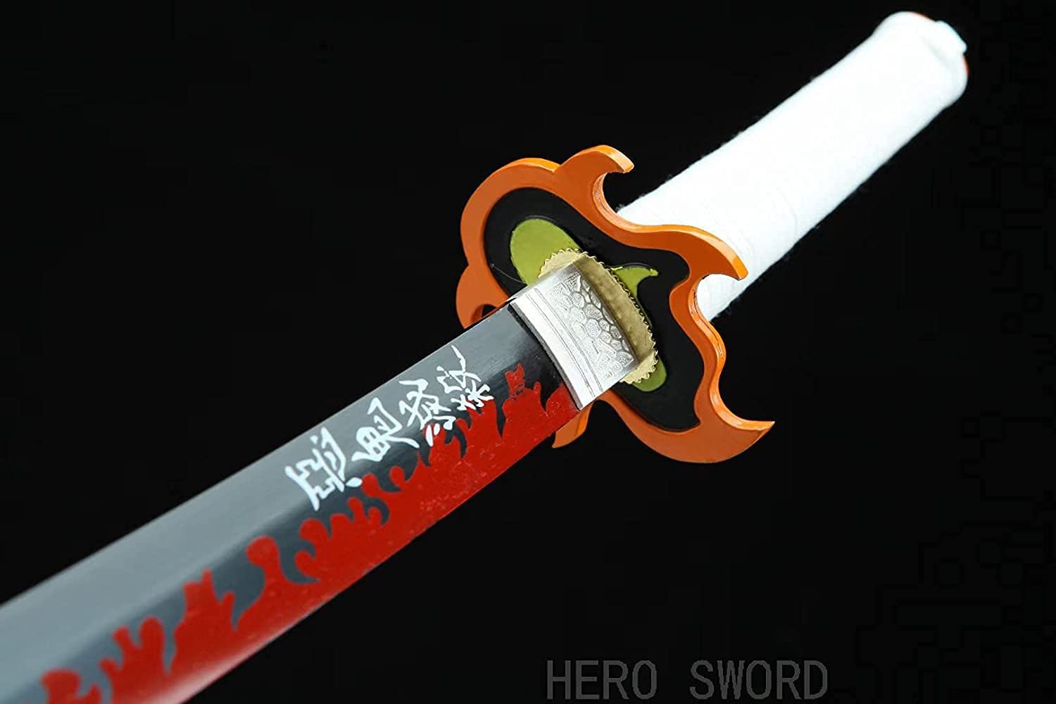 HERO SWORD Japanese Anime Katana - Hand Forged 1045 Carbon Steel Samurai Sword, Full Tang Handmade Sharp Practical Blade - Perfect for Cosplay, Martial Arts Training & Demon Slayer Collection