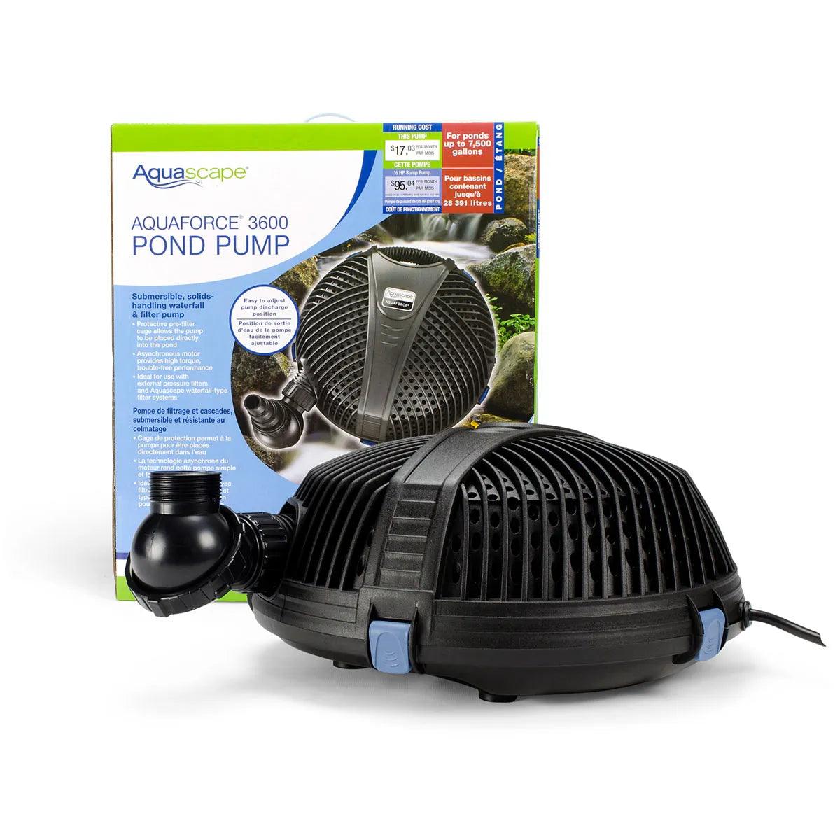 AquaForce 3600 High-Pressure Water Pump - 12,000 LPH (3170 GPH) Flow Rate for Pool, Pond, and Fountain Water Circulation | Durable & Energy Efficient