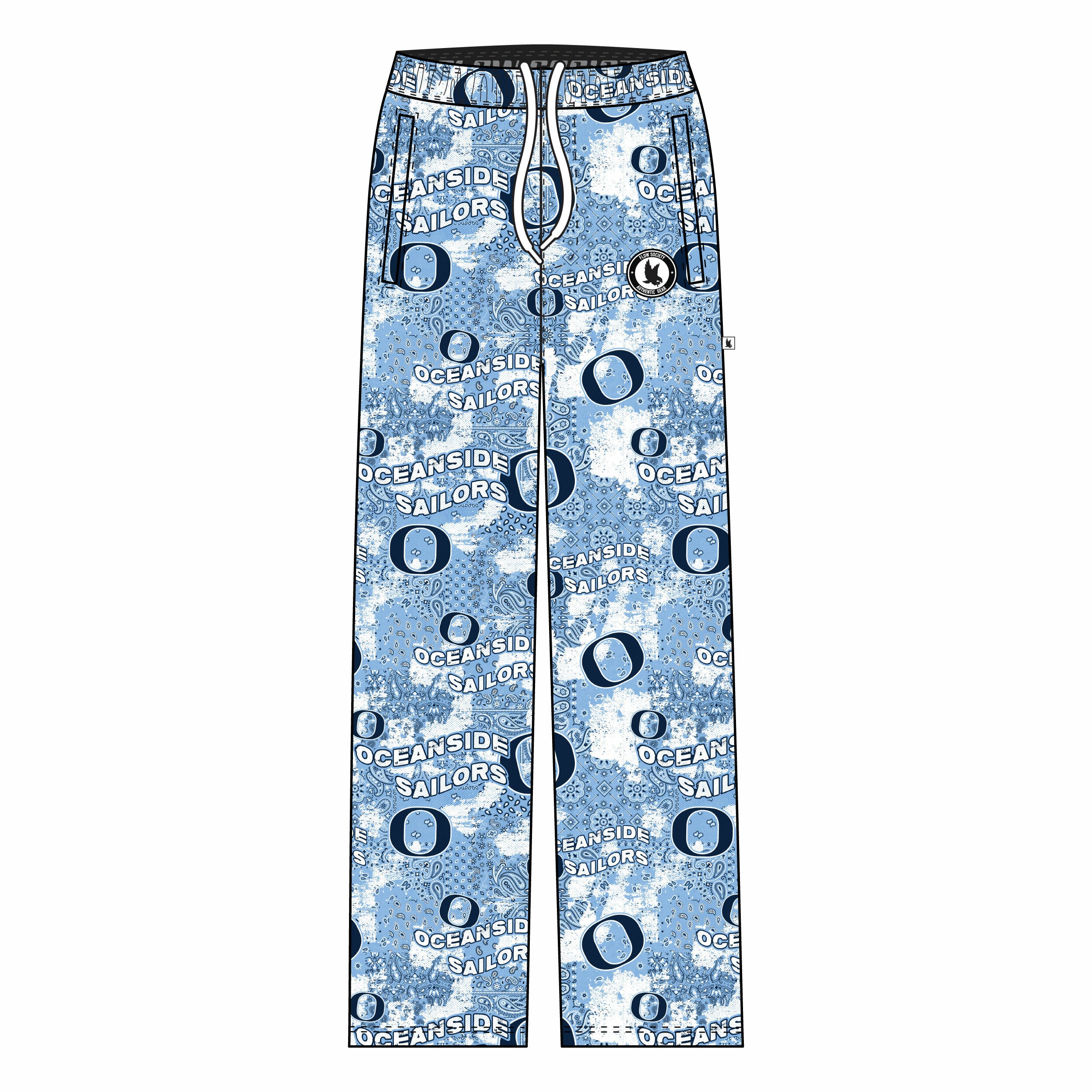 Youth & Adult Oceanside Sailors Paisley Lounge Pants - Soft Comfortable Pajama Bottoms for Men and Women - Perfect for Relaxing at Home, Lounging or Beachside Vacation