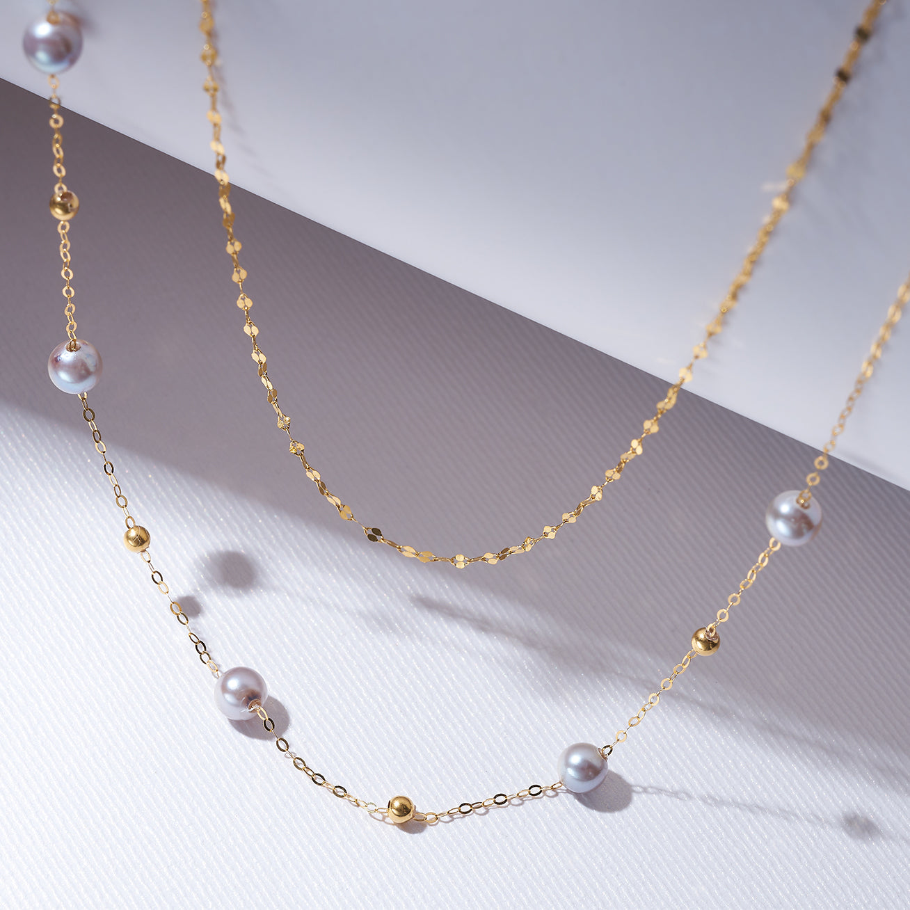 18K Solid Gold Silver Blue Akoya Pearl Necklace for Women - Elegant Jewelry Gift for Wedding, Anniversary & Special Occasions - KN00224