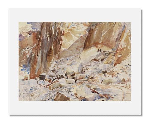 John Singer Sargent Carrara Quarry I Art Print - Vintage Landscape Painting Reproduction for Home & Office Wall Decor | Perfect for Living Room, Bedroom or Gallery Display