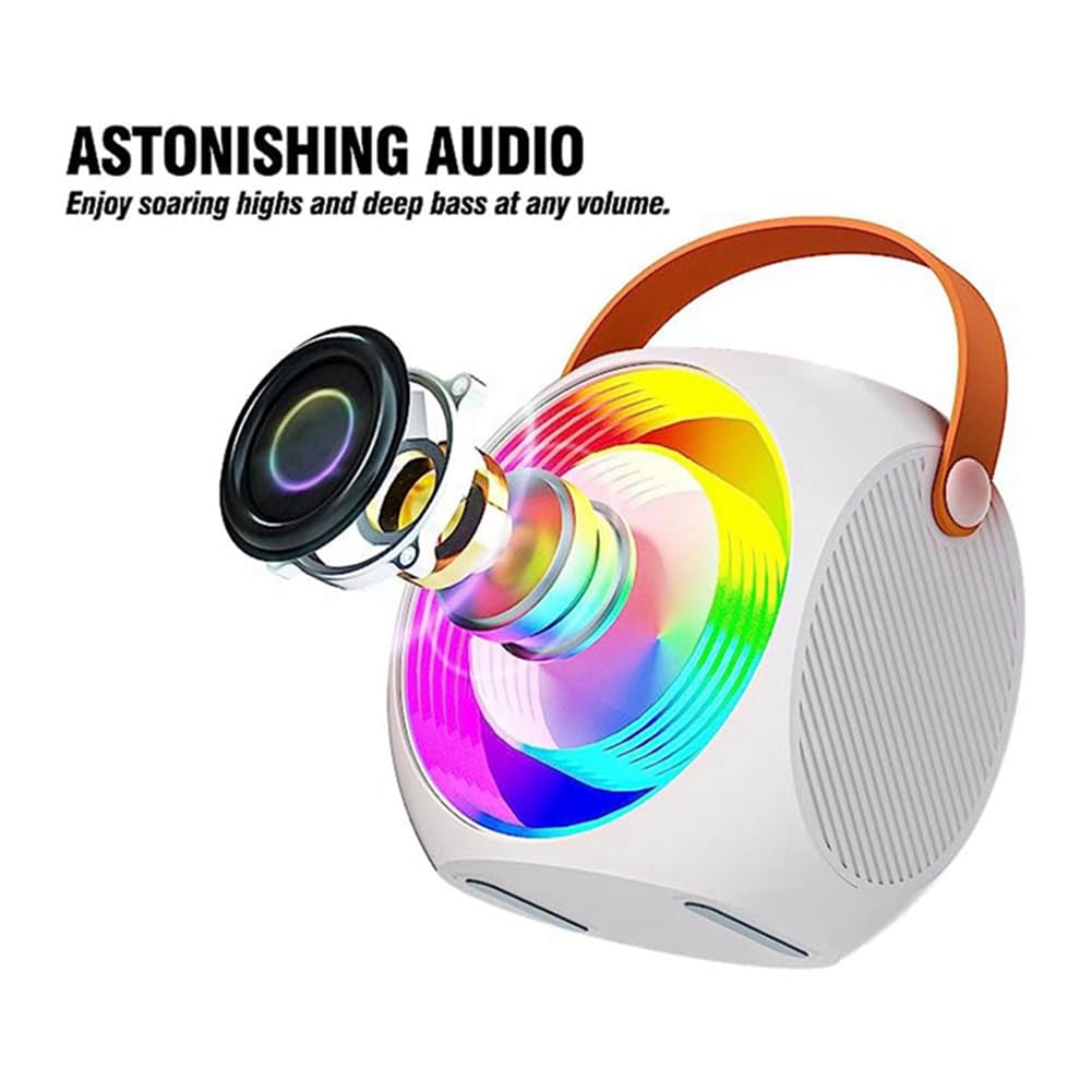 Portable Bluetooth Karaoke Speaker with 2 Wireless Microphones - Wireless Party Speaker for Home, Outdoor, Birthday Gifts, Travel & Camping - High-Quality Sound for Singing, Parties & Entertainment