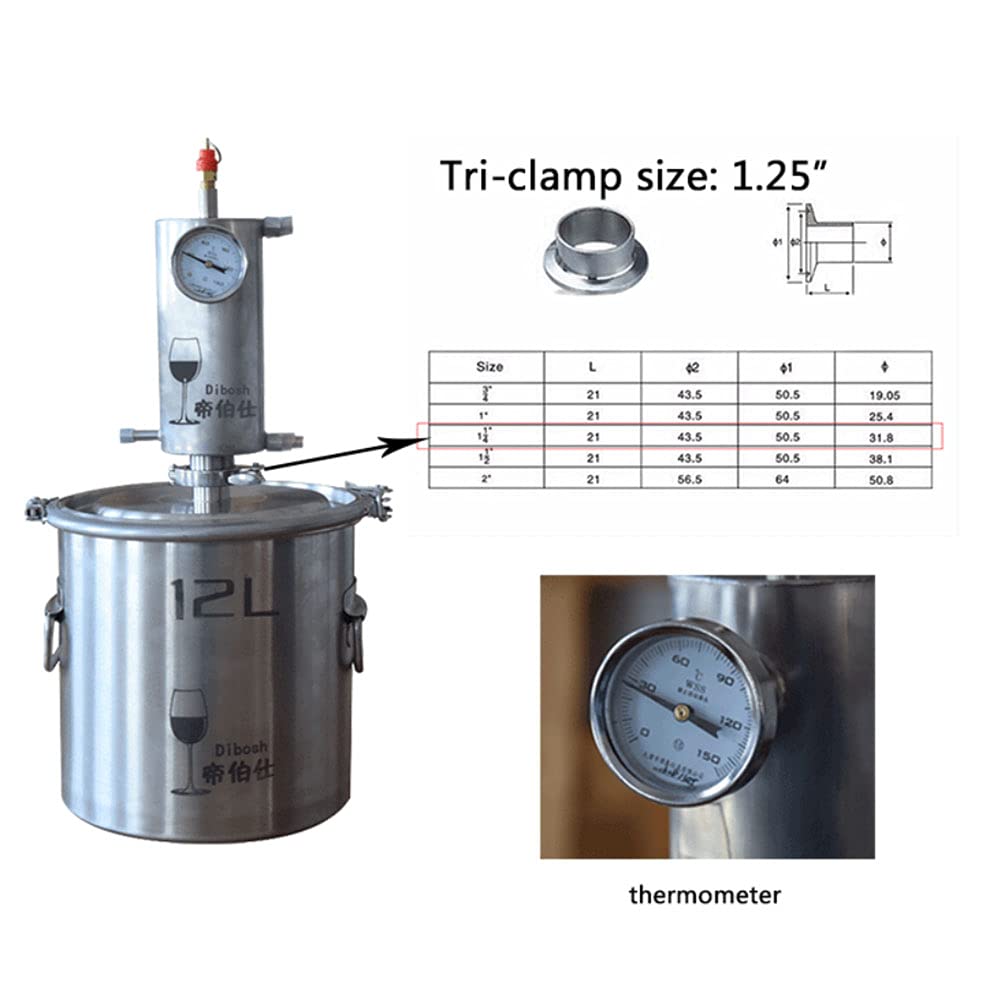 Moonshine Still Kit 60L - Home Alcohol Distiller for Whiskey, Brandy & Moonshine Making - Complete Brewing Equipment for DIY Distillation | Perfect for Home Brewing, Craft Spirits & Small Batch Production
