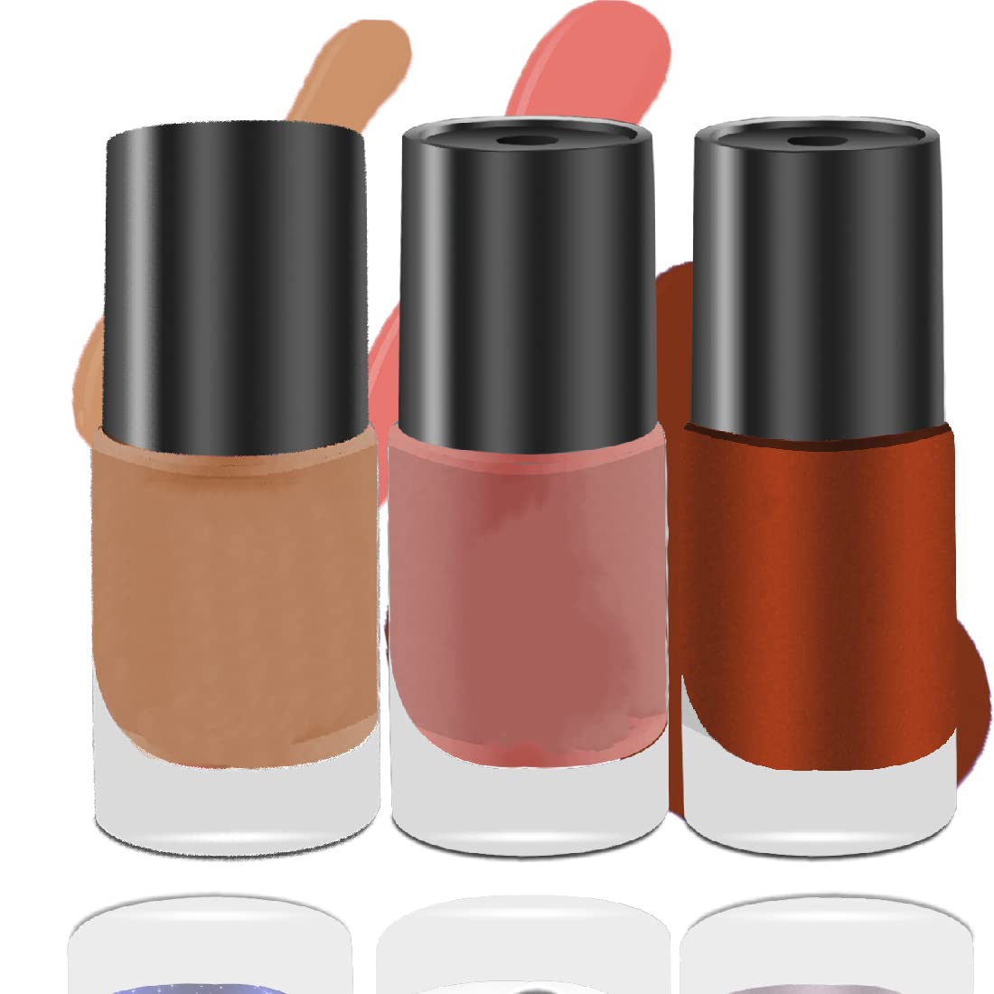 Adbeni Metallic Magic True Color Nail Polish Set of 3 - Quick Drying, Smooth Application, Long Lasting | 6ml Each Bottle | Perfect for Parties, Weddings, and Everyday Glam
