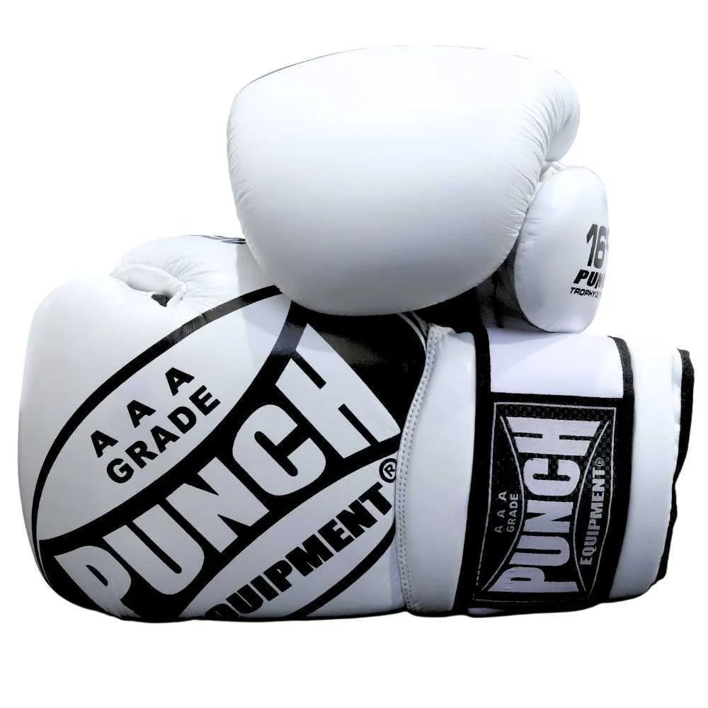 Premium 16oz White Boxing Gloves for XL Hand Fit - Ideal for Training, Sparring & Fitness Workouts