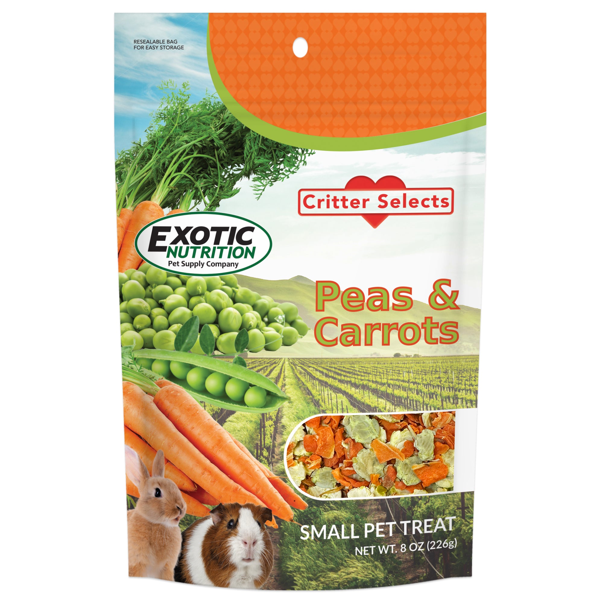 Fresh Frozen Peas & Carrots - 8 oz Pack | Non-GMO, No Preservatives | Perfect for Soups, Stews & Healthy Side Dishes