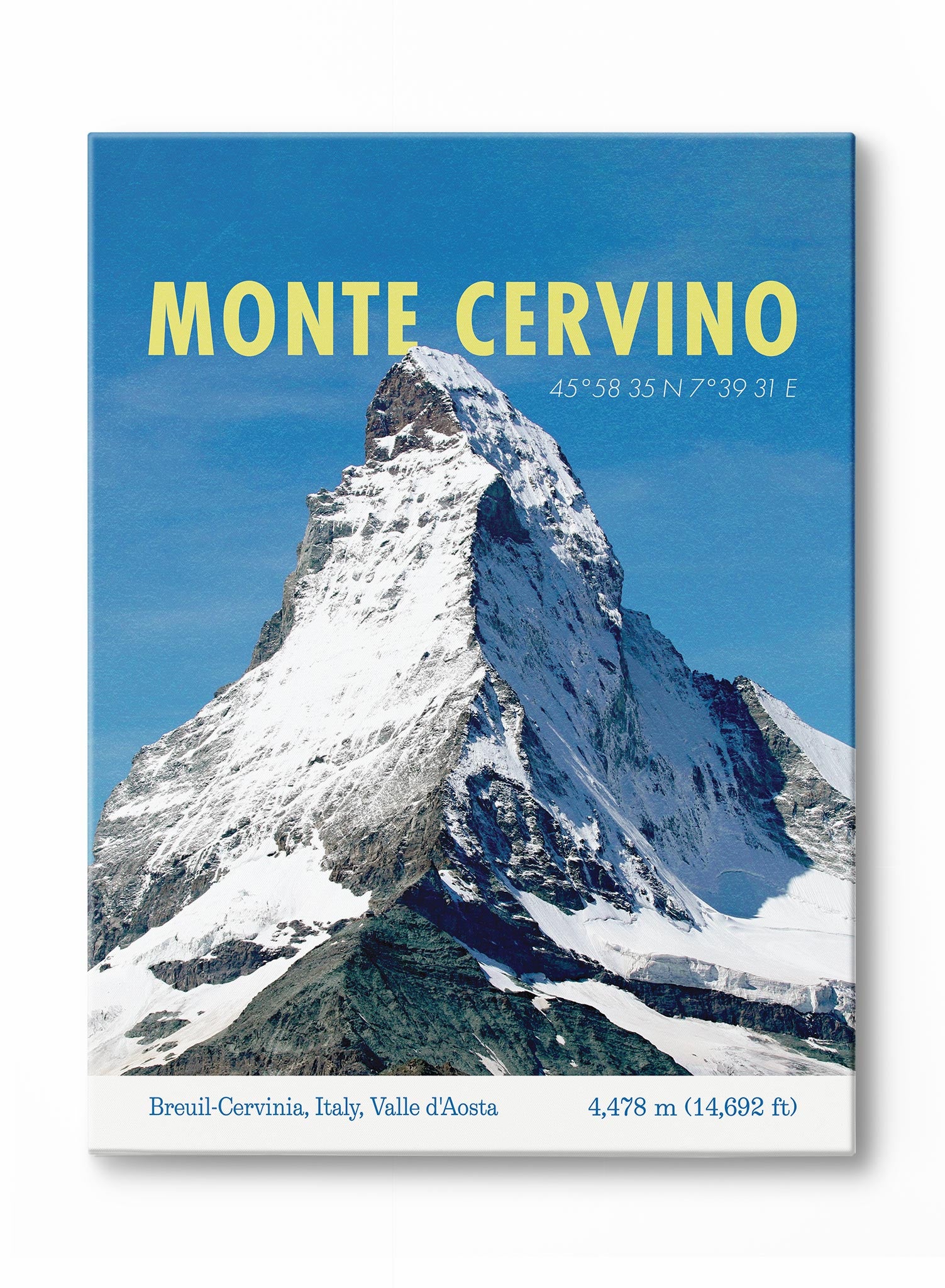 Monte Cervino Canvas Wall Art - Premium Mountain Landscape Painting for Home & Office Decor | Perfect for Living Room, Bedroom, or Office Wall Decor