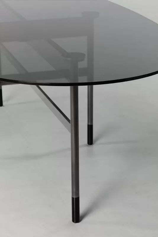 Elegant Rectangular Crystal Dining Table - Modern Glass Top Centerpiece for Living Room, Dining Room & Office Decor