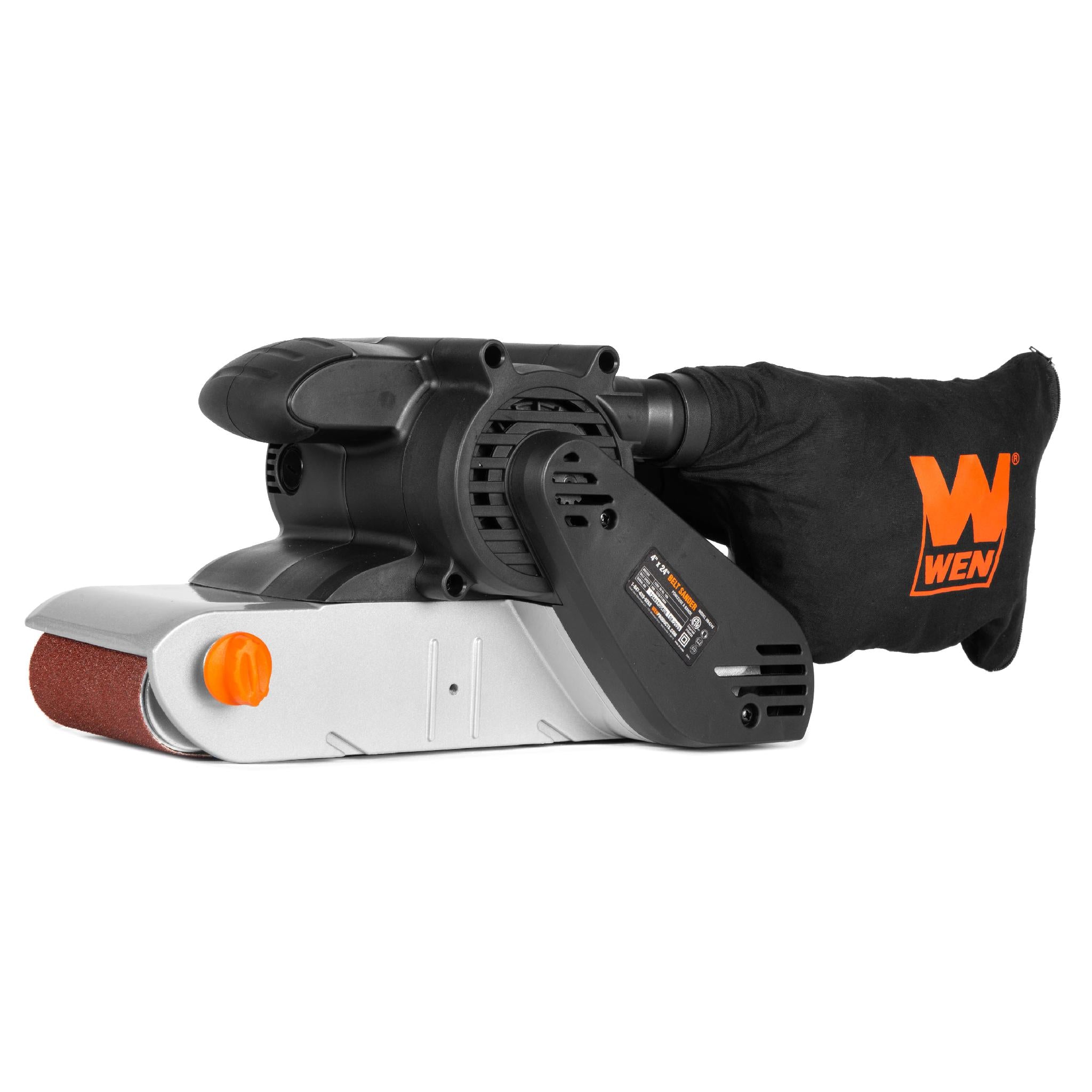 WEN HB424V 10 Amp 4x24 Inch Variable Speed Belt Sander - Handheld & Benchtop Dual Use for Woodworking, Metal Sanding & DIY Projects