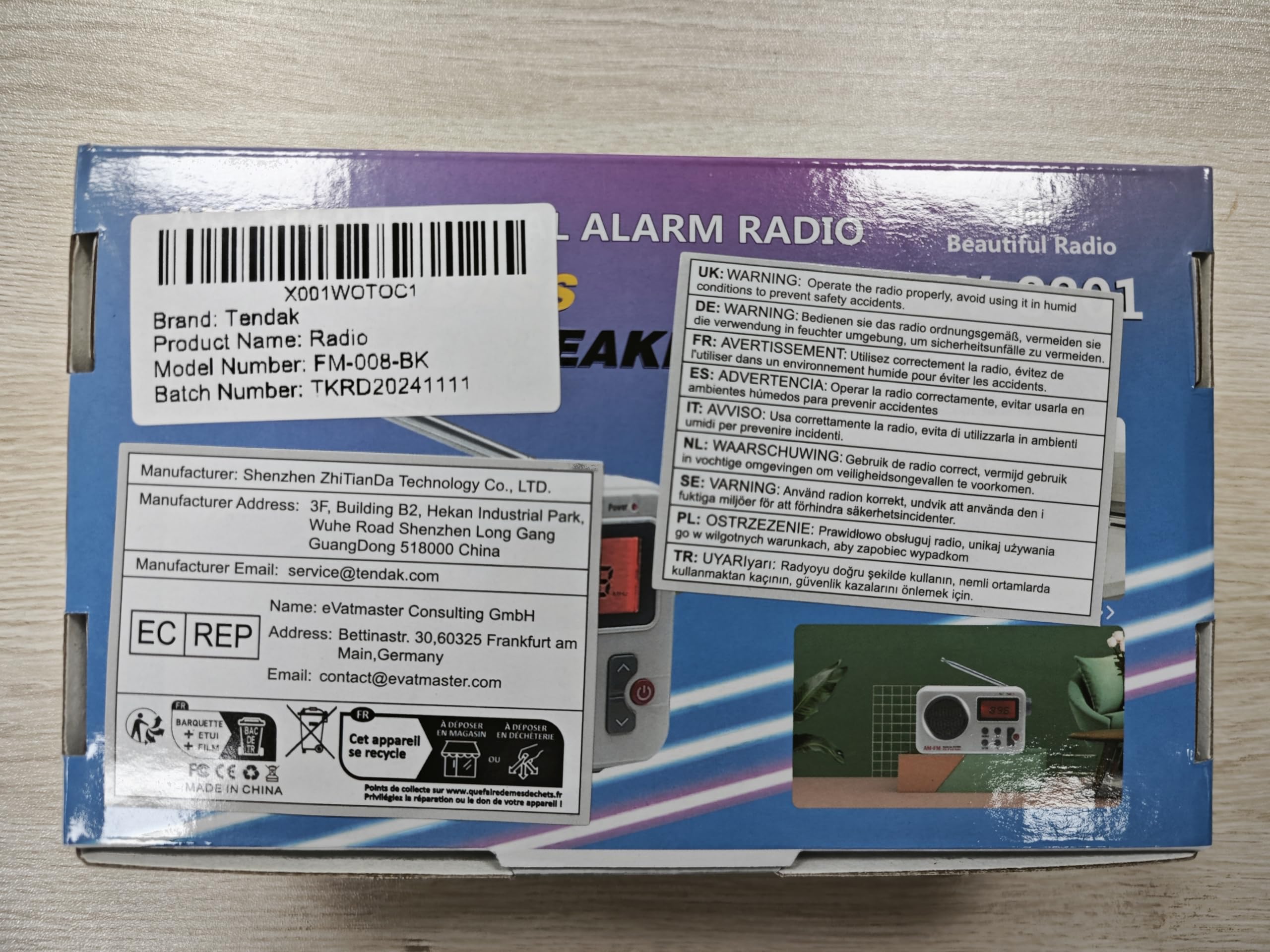 Tendak Portable AM/FM Radio - Compact Transistor Radio with Clear Sound, Channel Memory, Alarm Clock & Sleep Timer - Perfect for Travel, Camping, Emergency & Outdoor Activities