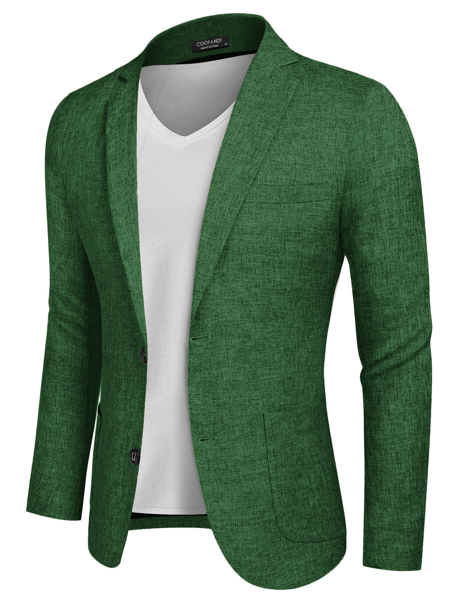 COOFANDY Men's Lightweight Casual Blazer Sport Coat - 2 Button Business Jacket for Office, Wedding & Formal Events