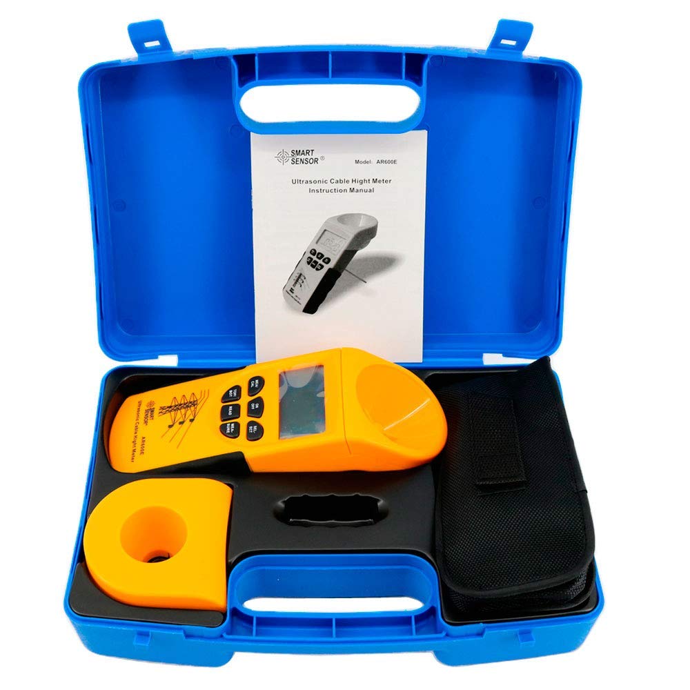 AR600E Digital Handheld Ultrasonic Cable Height Meter Tester - 3-23m Range for Accurate Height Measurement - Perfect for Construction, Surveying, and Utility Maintenance