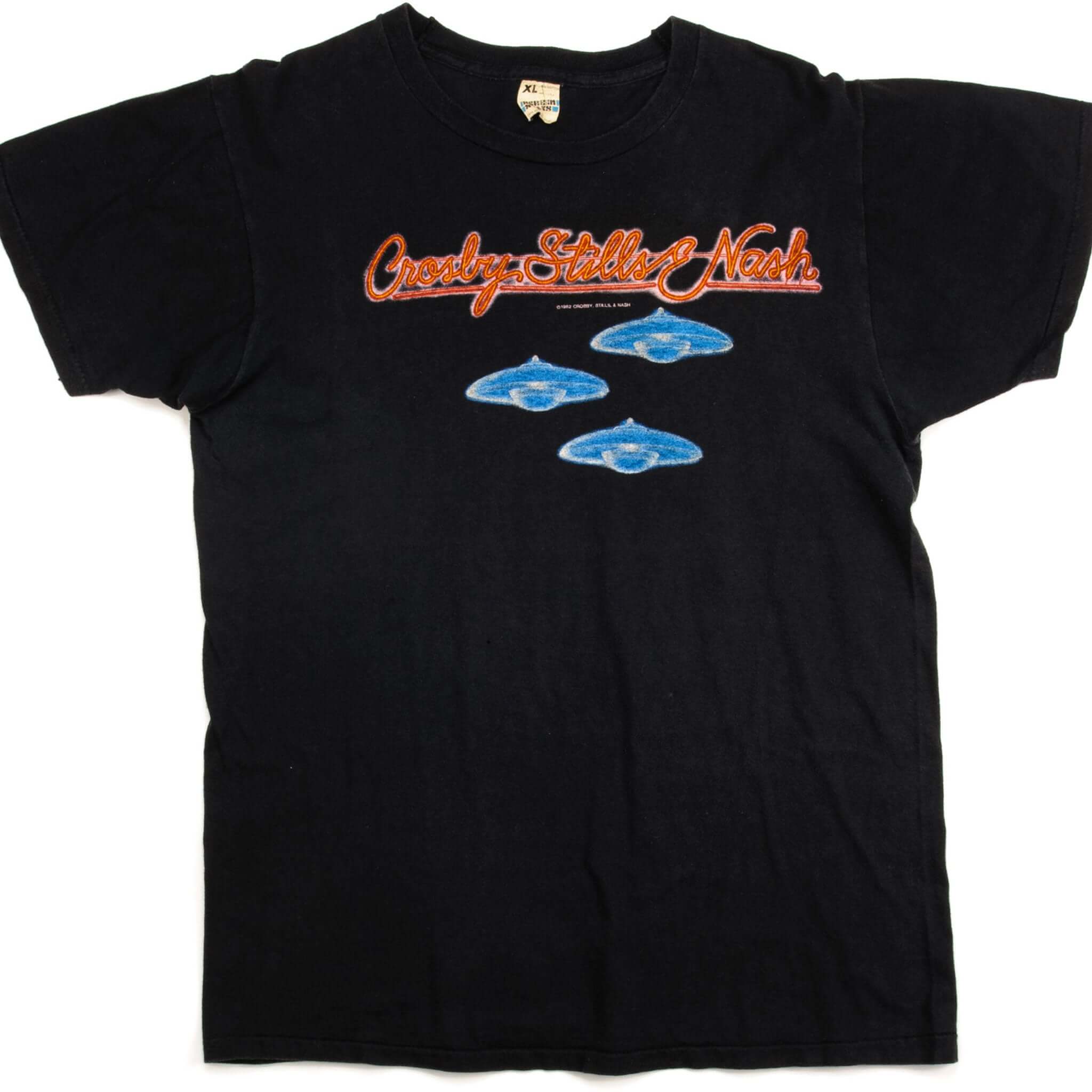 Vintage Crosby Stills & Nash Daylight Again Tour 1982 T-Shirt - Medium, Made in USA - Classic Rock Band Tee for Concerts & Casual Wear