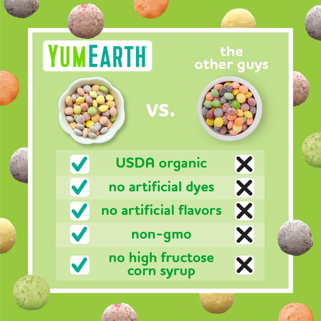 YumEarth Organic Sour Giggles Chewy Candy – Allergy Friendly, Vegan, Non-GMO, Gluten Free, No Artificial Dyes or Flavors – 5 oz (Pack of 6) – Perfect for School Lunches, Birthday Parties & Healthy Snacking