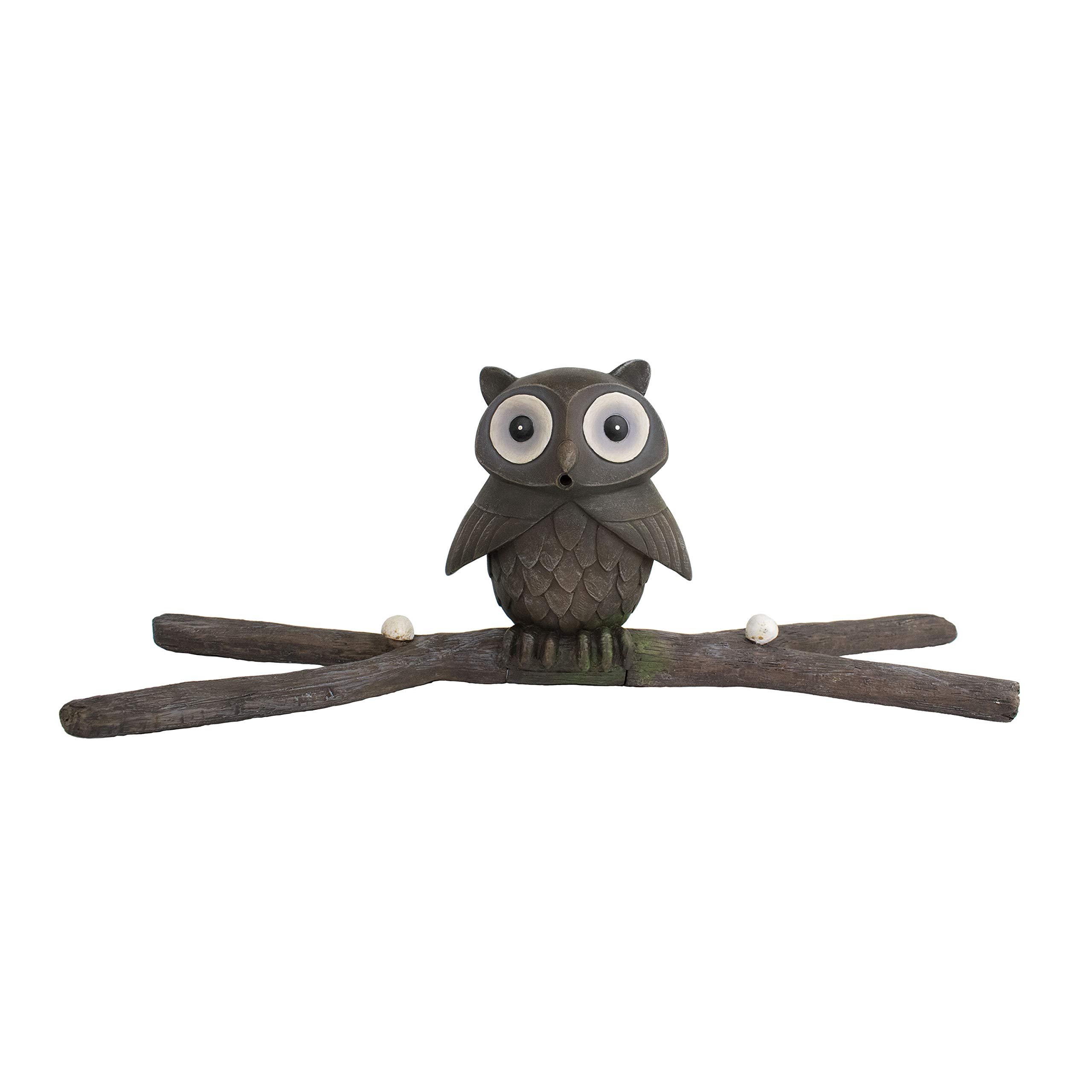 6.5-inch Owl Planter Fountain - Handmade Resin Outdoor Water Feature Statue for Garden, Patio & Yard Decor | Perfect for Bird Lovers & Nature-Themed Landscaping