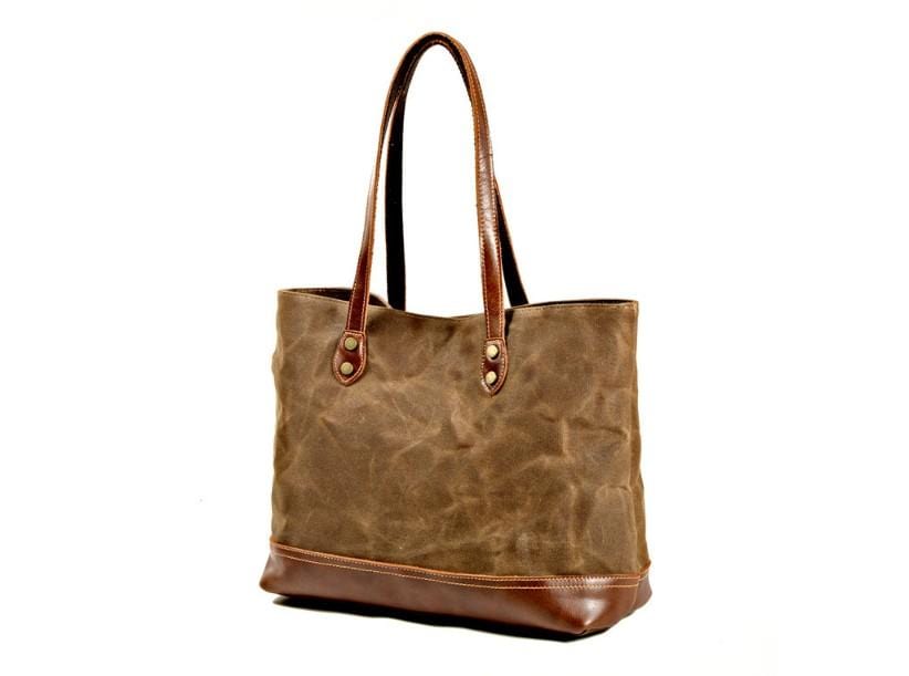 Stylish Canvas & Leather Tote Bag for Women - Fashionable Shoulder Handbag - Perfect for Work, Travel, and Everyday Use