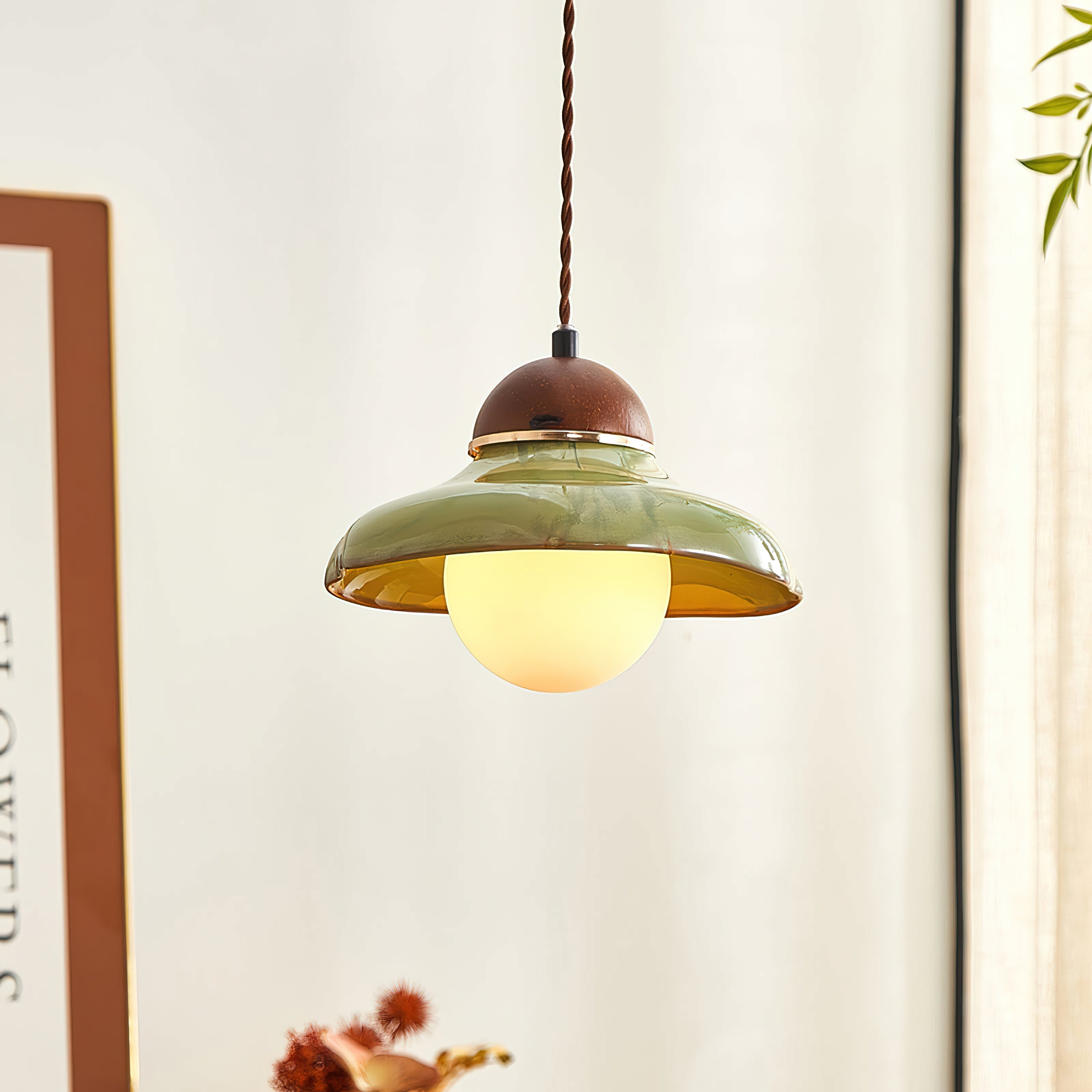 Edmund Ceramics Pendant Light - Handcrafted Modern Hanging Lamp for Kitchen Island, Dining Room & Bedroom Lighting Decor