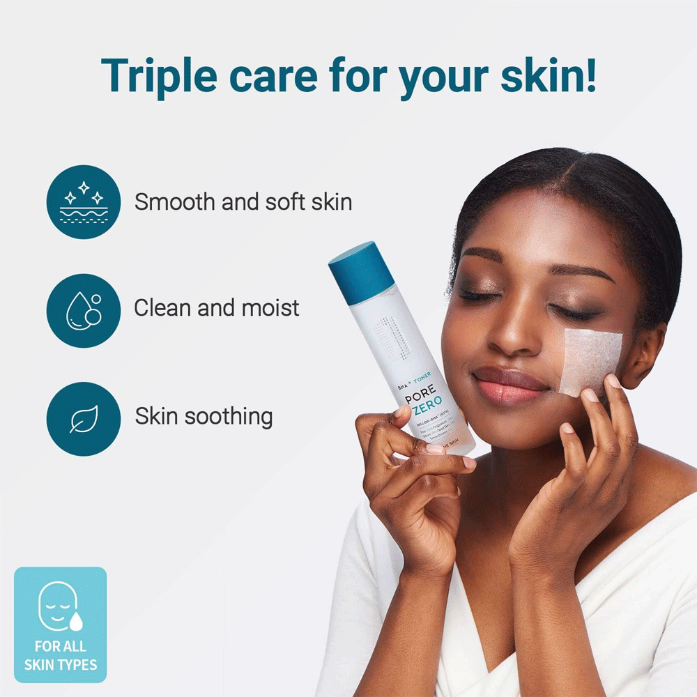 Be the Skin BHA+ Pore Zero Toner 150ml - Korean Exfoliating Facial Toner for Oily & Acne-Prone Skin | Minimizes Pores & Controls Shine | Perfect for Daily Skincare Routine & Post-Cleansing Treatment