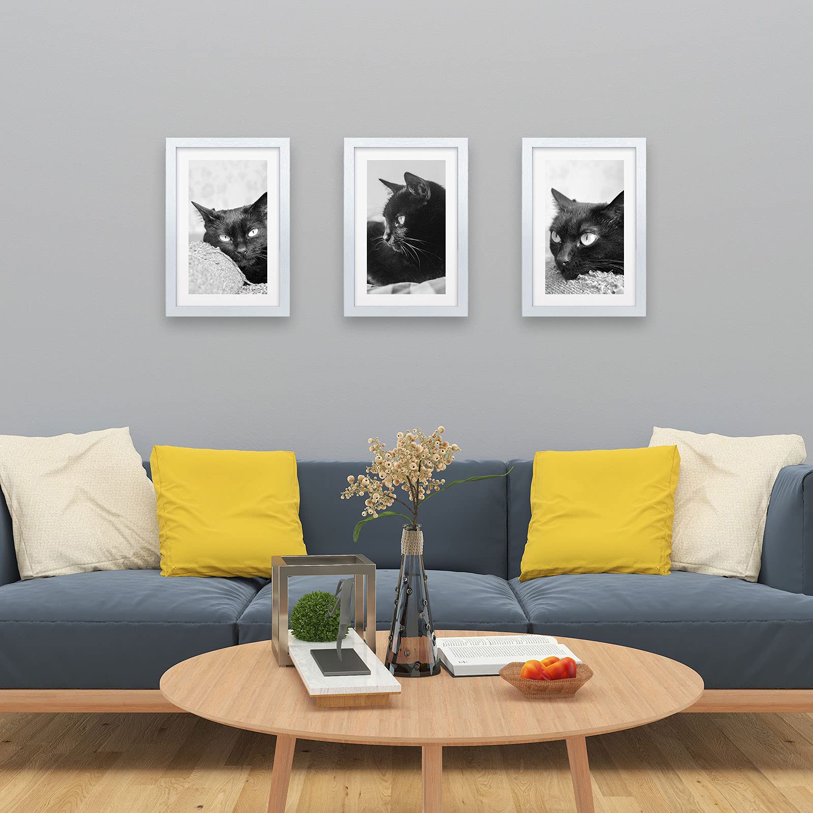 VCK 11×17 Inch Wooden Poster Frame - White Certificate Display with Shatterproof Plexiglass, Wall Mountable Picture Frame for Home Office & Gallery Decor - Perfect for Diplomas, Artwork, and Photo Displays