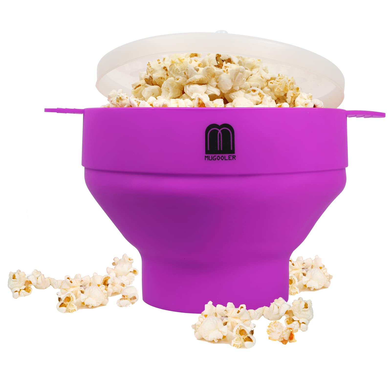 Original Microwave Popcorn Popper - Silicone Collapsible Popcorn Maker with Lid | BPA-Free & Dishwasher Safe | Quick & Easy Homemade Snack | Perfect for Movie Nights, Parties & Family Gatherings (Purple)