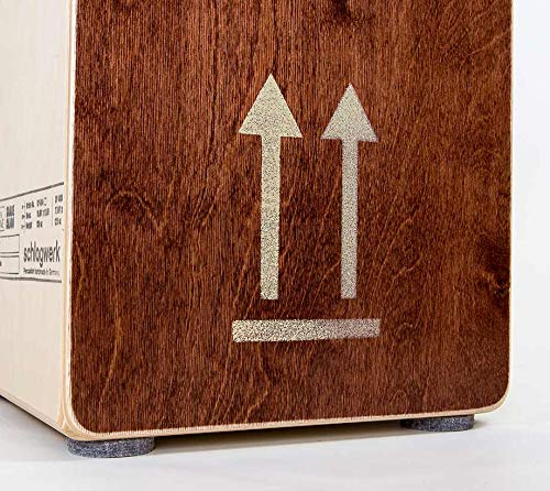 Schlagwerk CP404-RED 2-in-1 Series Large Cajon Drum - Professional Red Wooden Box Drum for Percussionists | Perfect for Live Performances, Studio Recording & Music Therapy Sessions