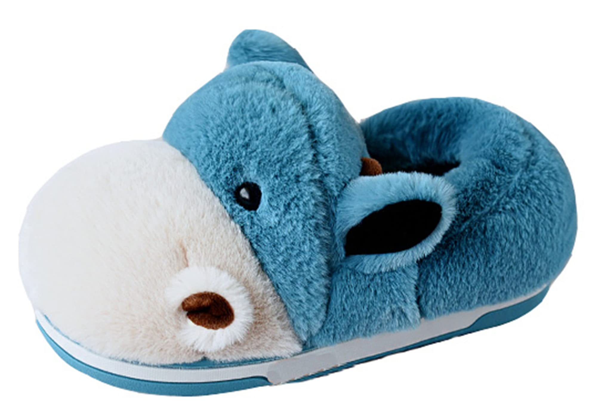 LANFIRE Women's Cute Hippo Animal Slippers - Cozy Fuzzy Plush House Shoes for Winter, Soft Cotton Warm Indoor Slippers - Perfect for Home, Lounge & Gift Giving