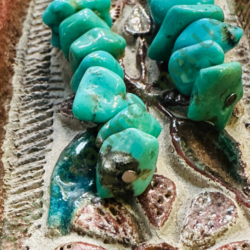 925 Sterling Silver Turquoise Nugget Bead Pierced Earrings for Women | Handmade Boho Jewelry | Perfect for Casual Wear, Parties & Gift Giving