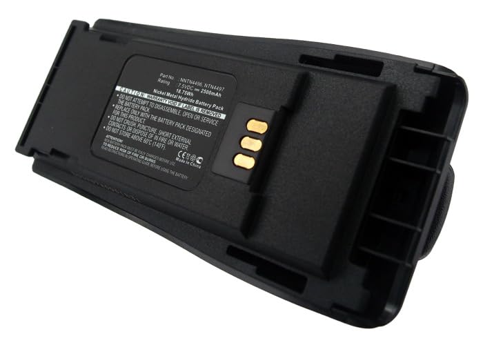 Synergy Digital 2-Way Radio Battery - 2500mAh Ni-MH Replacement for Motorola NNTN4851AC & MNN4254AR - Long-Lasting Power for Walkie Talkies - Perfect for Construction, Security, and Outdoor Adventures