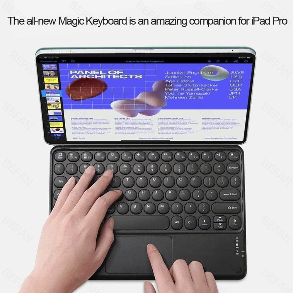 Magnetic Bluetooth Keyboard Case for iPad - Ultra-Slim & Wireless Keyboard Cover with Multi-Device Connectivity - Perfect for Work, Travel & Home Office Use