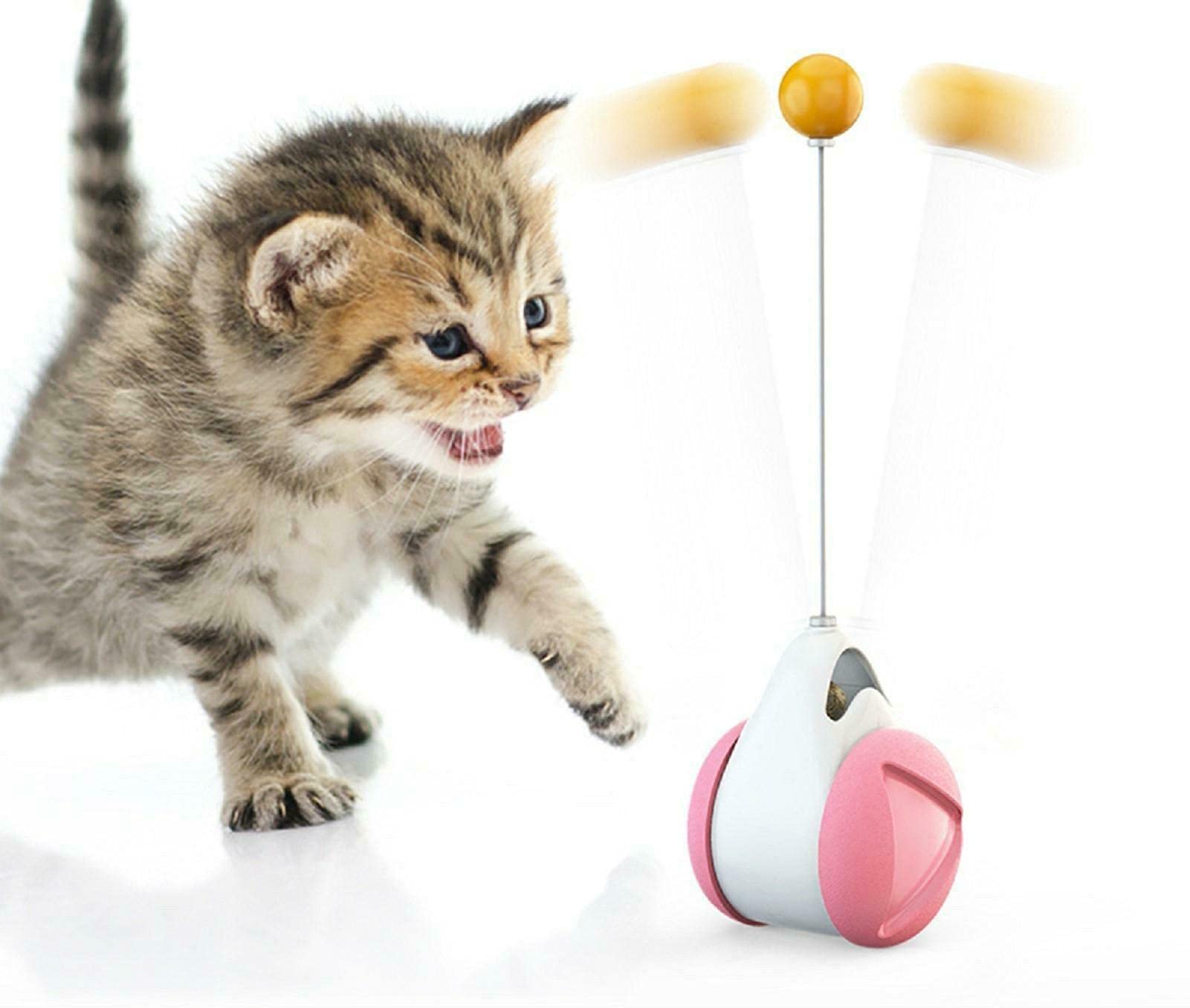 Interactive Self-Rotating Cat Toy with Catnip Ball - Automatic Balance Kitten Exercise Wheel for Indoor Cats | Stimulate IQ & Activity - Perfect for Playtime, Training & Energy Release