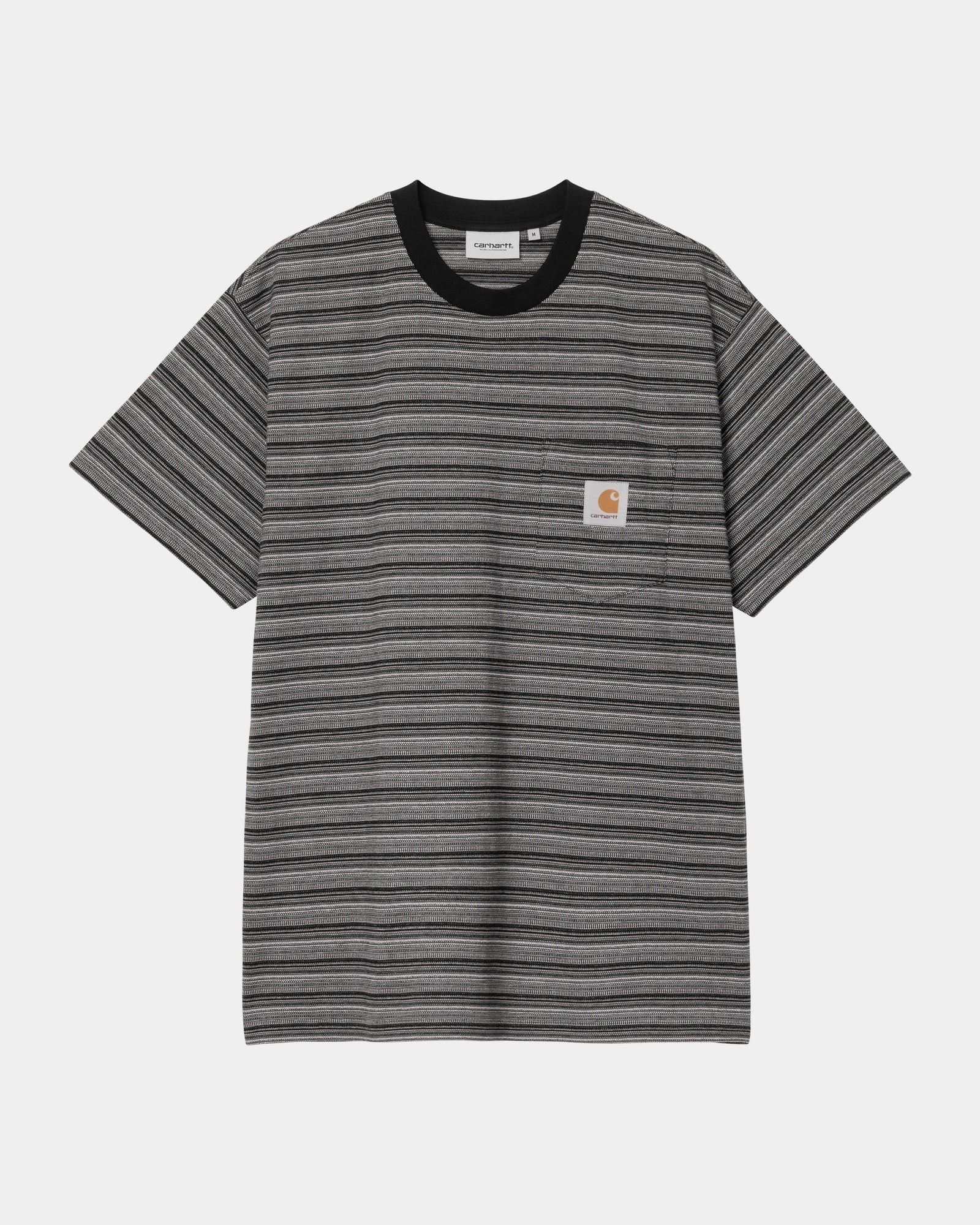 Gellar Stripe Pocket T-Shirt for Men - Soft Cotton Casual Tee with Chest Pocket | Black | Perfect for Everyday Wear, Work & Weekend Outfits