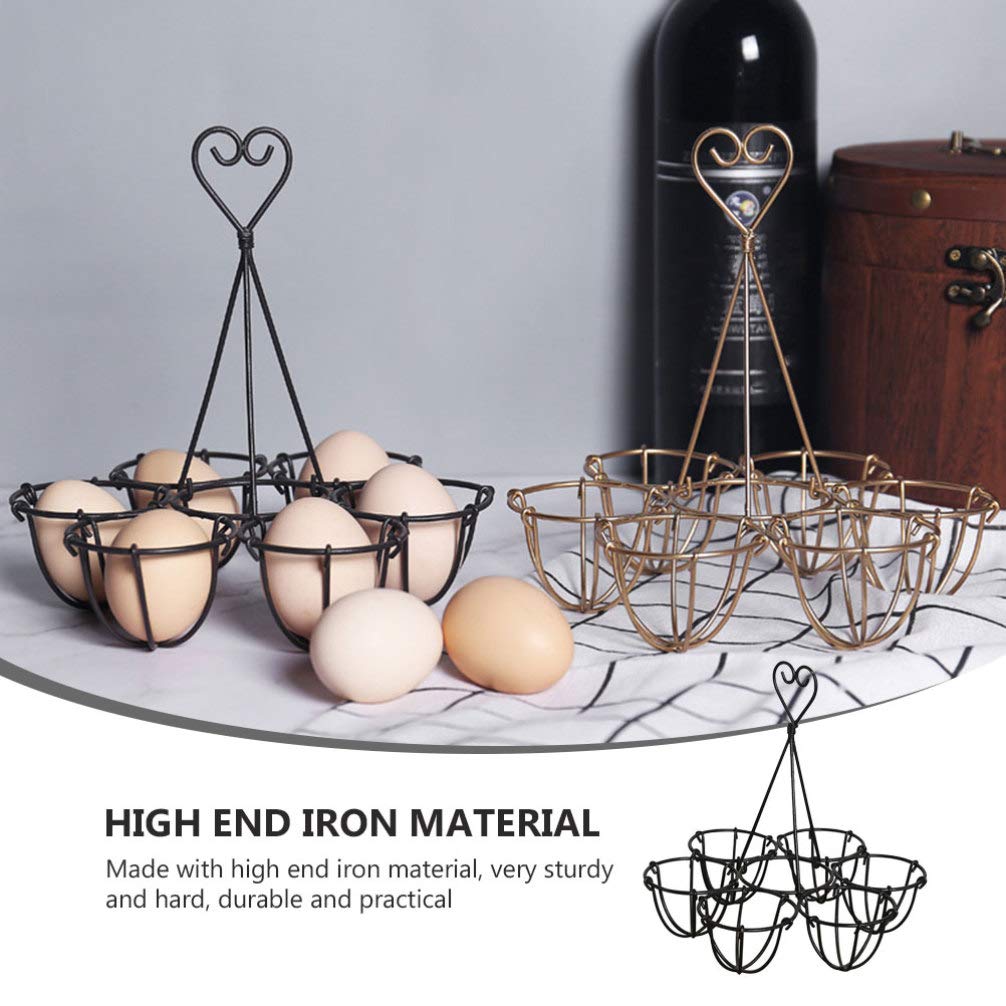 Stainless Steel Chicken Egg Holder - Countertop Egg Rack Organizer & Dispenser for 12 Eggs | Freestanding Wire Egg Basket Storage | Perfect for Farmhouse Kitchen Decor & Breakfast Buffet Display