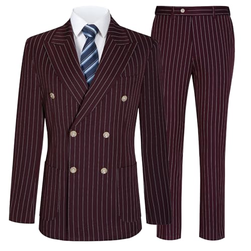 Burgundy Pinstripe