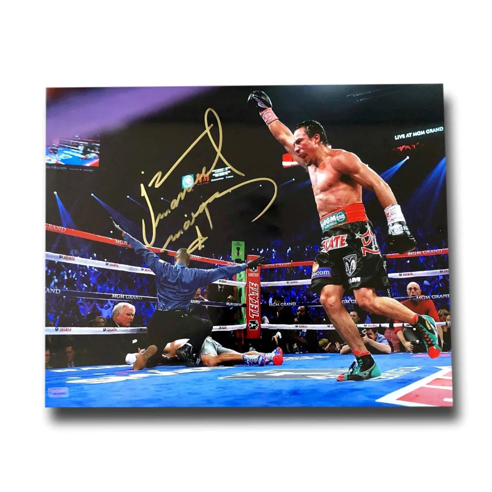Juan Manuel Marquez Signed 16x20 Photo with COA - Authentic Autograph vs Manny Pacquiao KO Boxing - Perfect for Sports Memorabilia Collectors and Boxing Fans Display