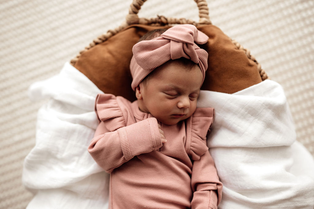 Snuggle Hunny Organic Ribbed Baby Growsuit - Soft & Comfortable Infant Romper for Newborns - Perfect for Playtime, Sleep & Everyday Wear - Rose Pink